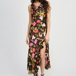 En Saison Women's Maura Cowl Neck Maxi Dress M